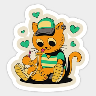 Marijuana Catto Sticker